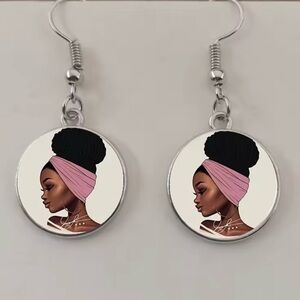 Elegant Pink and Silver Earrings